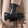 Braided Black Leather Gloves