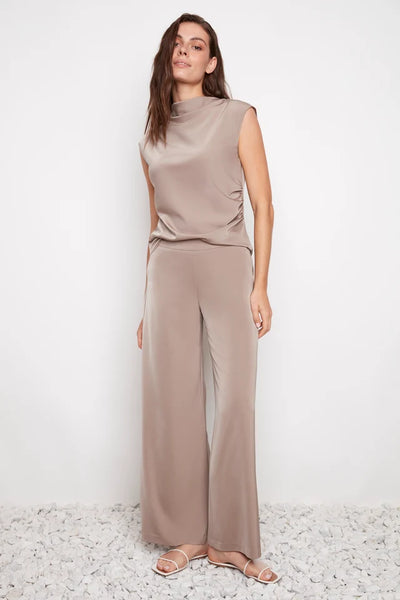 UP! Belize Satin Wide-Leg Pant