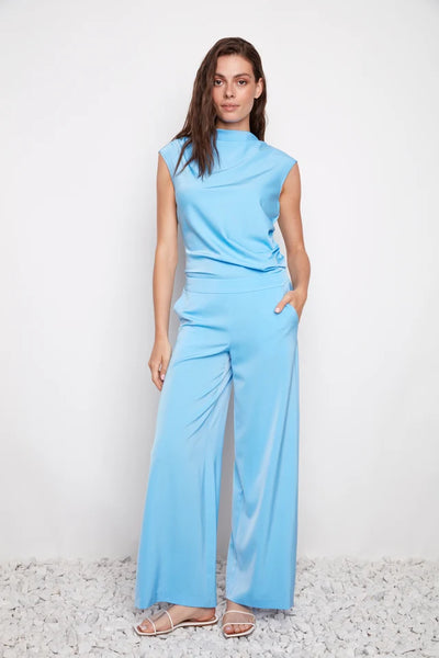 UP! Belize Satin Wide-Leg Pant