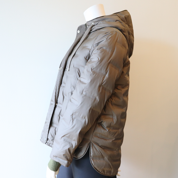 Olive Textured Puffer Jacket