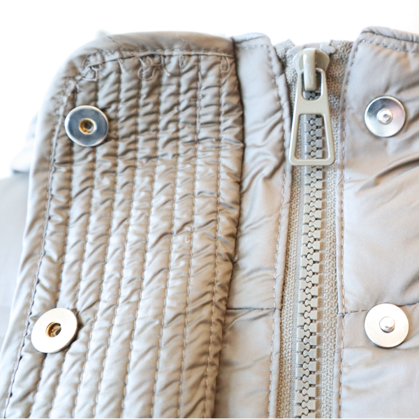 Olive Textured Puffer Jacket