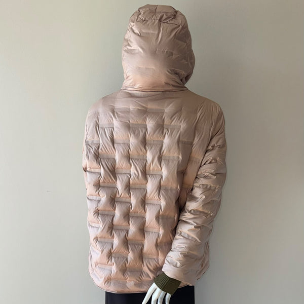Tan Textured Puffer Jacket