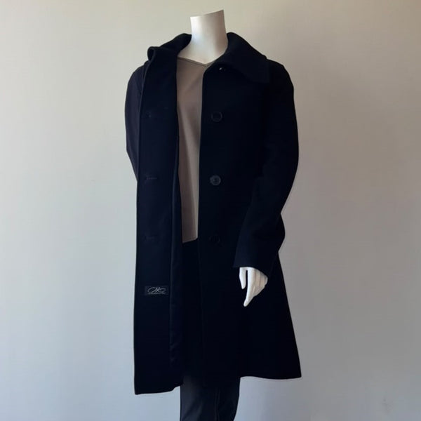 HSO Wool Blend Trench Coat Black