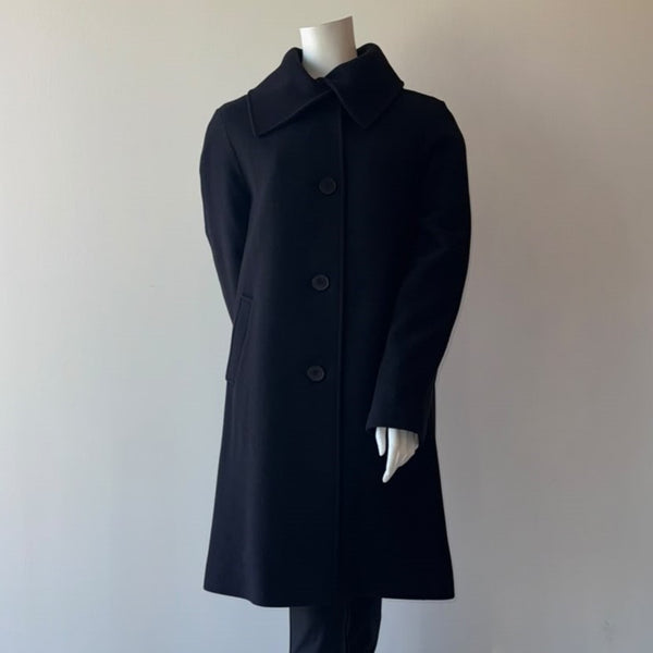 HSO Wool Blend Trench Coat Black