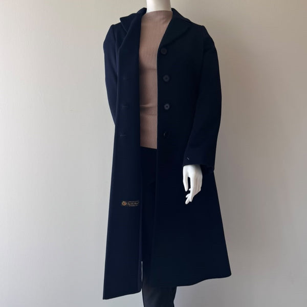 HSO 100% Italian Wool Cocoon Coat Black