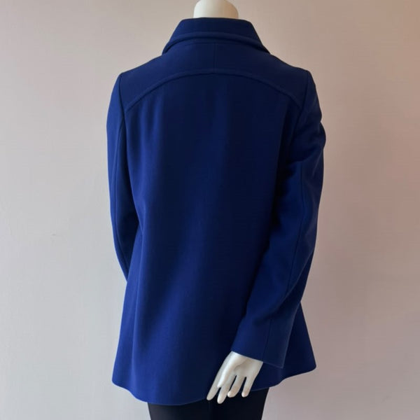 MALLIA Italian Cashmere Wool Blend Cocoon Coat Royal Blue