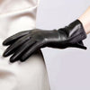 Braided Black Leather Gloves